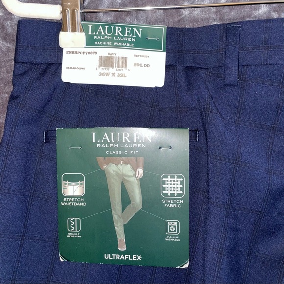 *NEW*, BRAND NEW LAUREN RALPH LAUREN CLASSIC FIT ULTRAFLEX SLACKS, SIZE 36WX32L - Picture 6 of 9